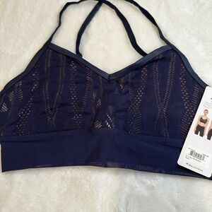 ALO Yoga Navy Mesh Sports Bra